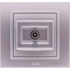 Zena без рамки сер. розетка TV прох. ABB 609-011000-272