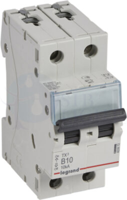 Автомат 2P 10А TX3 (10 кА, B) Legrand 403872