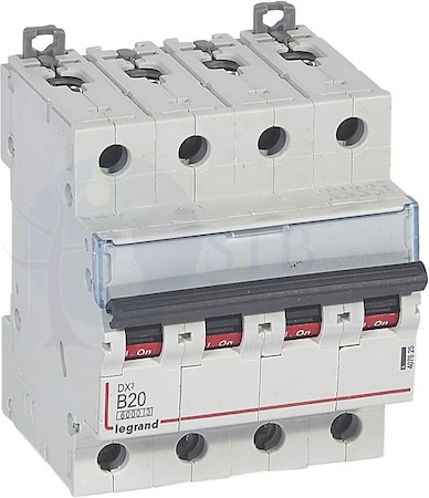 Автомат 4P 20А DX3 (10 кА, B) Legrand 407625