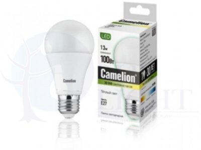 Лампа светодиодная LED13-A60/830/E27 13Вт грушевидная 3000К тепл. бел. E27 1045лм 220-240В Camelion 12045