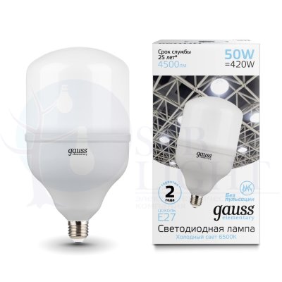 Лампа Gauss Elementary LED T140 E27 50W 4500lm 180-240V 6500K 1/8