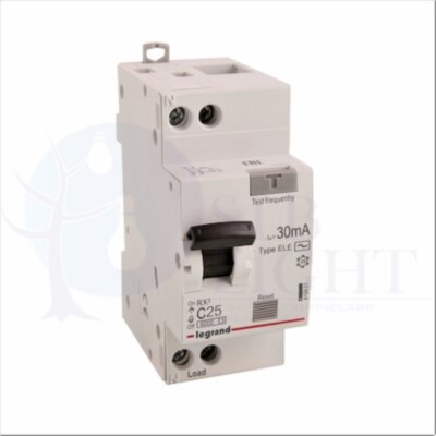Дифференциальный автомат 1P 25А RX3 (тип AC, 6 кА) Legrand 419401