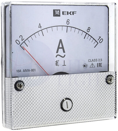 AMA-801 аналоговый на панель (80х80) круглый вырез 300А трансф. подкл. PROxima EKF ama-801-300