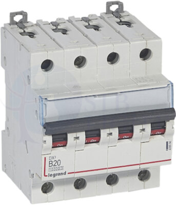 Автомат 4P 20А DX3 (16 кА, B) Legrand 409066