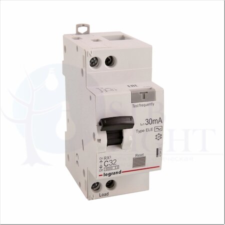 Дифференциальный автомат 1P 32А RX3 (тип AC, 6 кА) Legrand 419402