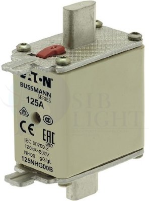 Предохранитель NH 125A 500В GL/GG 00 двойная индикация, 125NHG00B EATON 125NHG00B