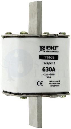Плавкая вставка ППН-39 630/315А габарит 3 PROxima EKF fus-39/630/315
