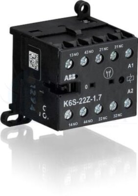 Миниконтактор К6S-22-Z-1.7 3A (400В AC3) катушка 24В DC ABB GJH1213001R7221