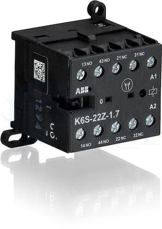 Миниконтактор К6S-22-Z-1.7 3A (400В AC3) катушка 24В DC ABB GJH1213001R7221