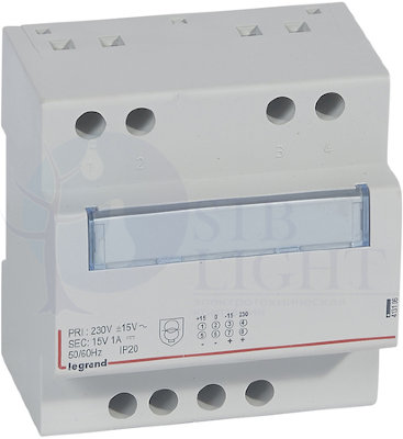 Однофазный блок питания 15 В= 1 А 15 Вт Legrand 413106