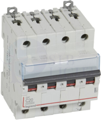 Автомат 4P 20А DX3 (16 кА, C) Legrand 409337