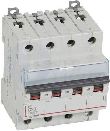 Автомат 4P 20А DX3 (16 кА, C) Legrand 409337