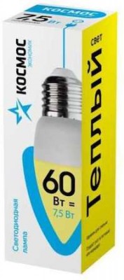 Лампа светодиодная LED BASIC CN 7.5Вт 220В E27 3000К Космос LkecLED7.5wCNE2730 КОСМОС LkecLED7.5wCNE2730