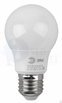 Лампа светодиодная LED A55-8W-840-E27,груша,8Вт,нейтр,E27 ERA Б0032096