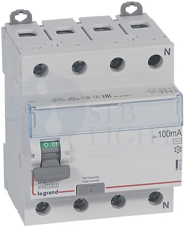 Выключатель дифференциального тока 4P 80А 0.1А DX3 (тип AC) Legrand 411715