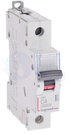 Автомат 1P 4А DX3 (10 кА, C) Legrand 407665