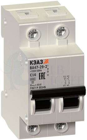 Автомат 2P 3А ВА47-29 (4.5 кА, C) КЭАЗ 253164
