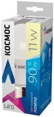 Лампа светодиодная LED A60 11Вт 220В E27 3000К Космос Lksm_LED11wA60E2730 КОСМОС Lksm_LED11wA60E2730