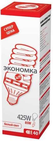 Лампа люминесцентная SPC T5 спираль 85Вт 5500Лм 4000К E40 ЭКОНОМКА LKsmT5SPC85WE4042eco