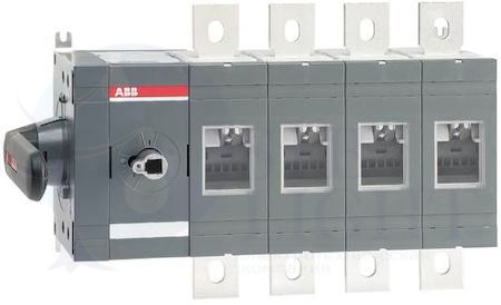 Рубильник OT800ES04K до 800А 4-полюсный бок. управление (в сборе) ABB 1SCA022860R2910