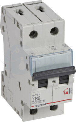 Автомат 2P 6А TX3 (10 кА, B) Legrand 403983