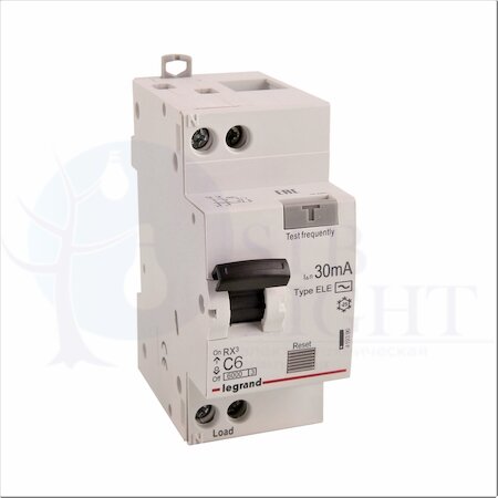 Дифференциальный автомат 1P 6А RX3 (тип AC, 6 кА) Legrand 419396