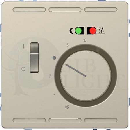 Термостат теплого пола D-Life (10 А, под рамку, скрытая установка, сахара) Schneider Electric MTN5764-6033