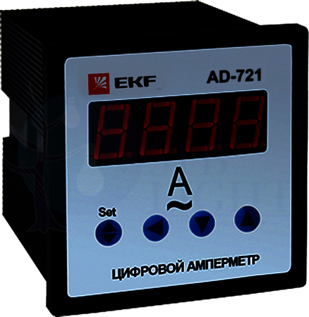 Амперметр ad-721 цифровой на панель 72х72 однофазный EKF PROxima EKF ad-721