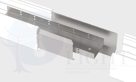 Комплект для соединения в линию светильников серии Mercury LED Mall (комплект: 1 пластина соединительная 2 направляющие)