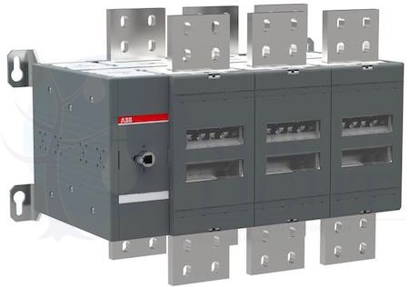 Реверсивный рубильник OT3200E03C до 3200А 3х-полюсный (без ручки управления и переходника) ABB 1SCA129152R1001