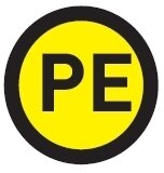 Наклейка "PE" (d20мм.) PROxima EKF an-2-08
