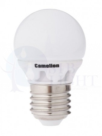 Лампа светодиодная LED3-G45/845/E27 3Вт шар 4500К белый E27 260лм 220-240В Camelion 11376