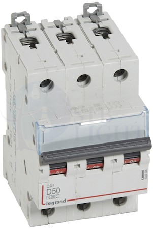 Автомат 3P 50А DX3 (10 кА, D) Legrand 408094