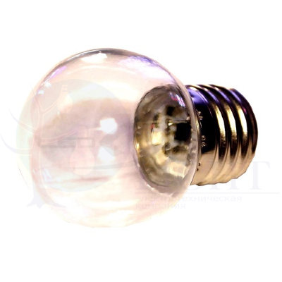 Лампа для белт лайта сд цоколь Е27 1W 110-240V D45мм, прозрачная колба