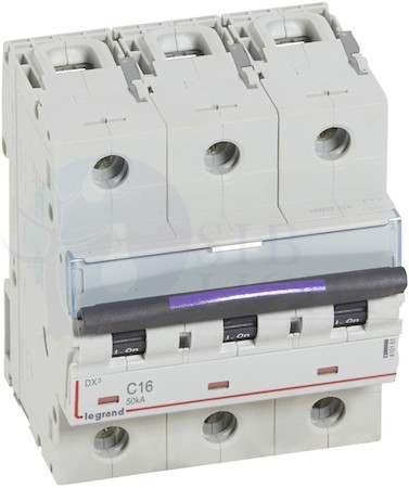 DX3 Автоматический выключатель 50кА 16А 3P C Legrand 410161