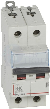 Автомат 2P 40А DX3 (16 кА, B) Legrand 408946