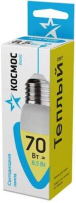 Лампа светодиодная LED BASIC CN 8.5Вт 220В E27 3000К Космос LkecLED8.5wCNE2730 КОСМОС LkecLED8.5wCNE2730