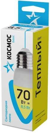 Лампа светодиодная LED BASIC CN 8.5Вт 220В E27 3000К Космос LkecLED8.5wCNE2730 КОСМОС LkecLED8.5wCNE2730