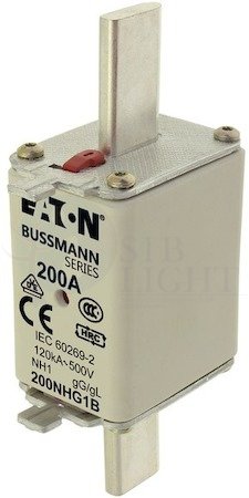 Предохранитель NH 200A 500В GL/GG 1 двойная индикация, 200NHG1B EATON 200NHG1B