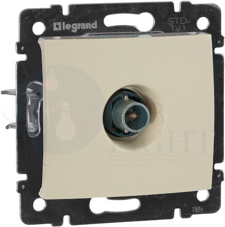 Розетка телевизионная Valena (TV, под рамку, с/у, слоновая кость) Legrand 774329