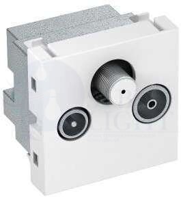 Антенная розетка TB+радио+спутник Modul45 45x45 мм (черный) OBO Bettermann 6105284