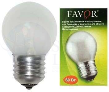 Лампа накаливания ДШМТ 230-60Вт E27 (100) Favor 8109024 Favor 8109024