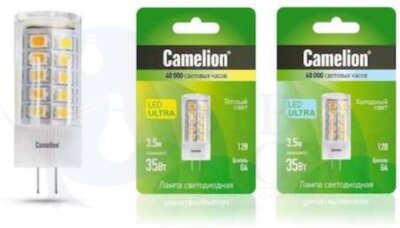 Лампа светодиодная LED3.5-JC/845/G4 3.5Вт 12В AC/DC Camelion 12666