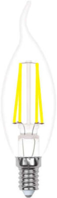 Лампа светодиодная с трехступенчатым диммером 100-50-10 LED 5вт 175-250В свечана ветру 420Лм Е14 3000К Uniel Multibrigh филамент Uniel UL-00002368