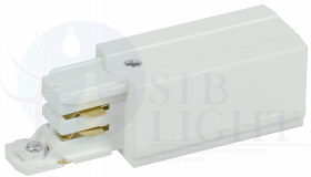 Кабельный ввод (подвод питания) правый для трехфазного осветительного шинопровода белый IEK