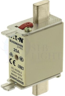 Предохранитель NH 25A 500В GL/GG 000 двойная индикация, 25NHG000B EATON 25NHG000B