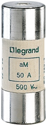 Вставка плавкая аМ 22x58 50А 500В с бойком Legrand 015150