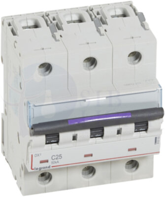 DX3 Автоматический выключатель 50кА 25А 3P C Legrand 410163