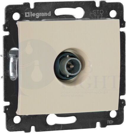 Розетка телевизионная Valena (TV, под рамку, с/у, слоновая кость) Legrand 774330