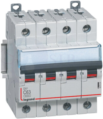 Автомат 4P 63А DX3 (6 кА, C) Legrand 407934